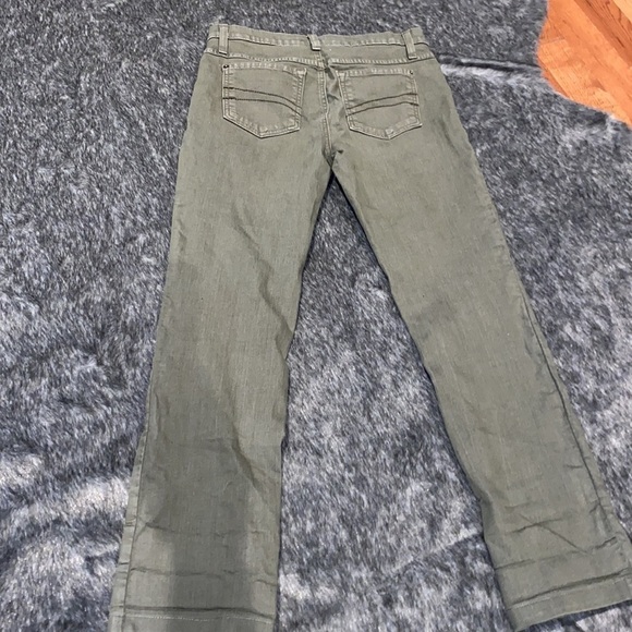 Second  Yoga Olive green straight legs stretchy jeans Sz 28 - Picture 4 of 16